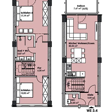 Prora - Mit Balkon Und Waschmaschine - Duenenheide 3,4 Binz